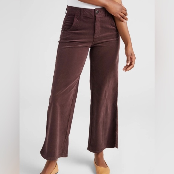 Women’s Democracy "Ab"solution Skyrise Wide Leg Corduroy Pants Tulip Hem 18W - Picture 1 of 15